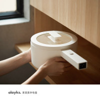欧莱克(olayks)多功能电热锅 学生宿舍泡面电火锅陶瓷釉电炒锅电蒸锅 1.5L
