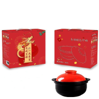 企业定制 琪翔陶瓷砂锅家用燃气耐高温锂瓷汤锅2600ml(随机发货)