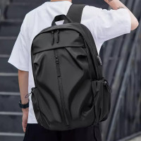 休闲电脑包防泼旅行双肩包商务书包 黑色