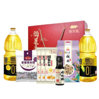 金龙鱼 福星高照组合礼148型(糙米1kg黑米150G酱油150ML葵花仁油1.5L玉米油1.5L挂面100G*3)