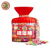徐福记新年糖桶装420gx1件混合口味年糖喜糖过节送礼零食糖果休闲零食品 1件装