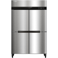 海尔(haier)厨房冰箱商用四门不锈钢冷藏冷冻全铜全钢立式冰柜 SL-986D4W风冷无霜四门全冷冻