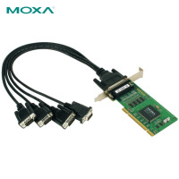摩莎(MOXA)CP-104UL-DB9M 4串口RS-232Universal PCI串口卡 (不含线缆)