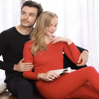 女士保暖内衣 防寒秋衣秋裤 灰色 尺码请备注