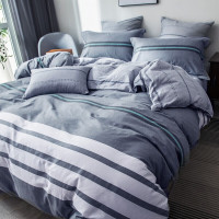 九洲鹿 英伦风三件套 被套床单枕套