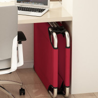 折叠床单人办公室午休简易午睡家用户外行军床便携迷你小床 酒红[180*60*33]