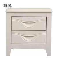 珩逸床头柜简约现代卧室床边储物柜升级款白色50*41*50cm