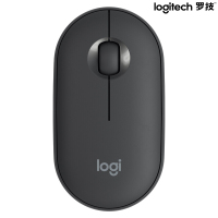 罗技(Logitech)Pebble 鹅卵石轻薄型鼠标 黑色 无线蓝牙鼠标 办公轻音鼠标 便携鼠标 对称鼠标