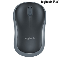 罗技(Logitech)M185 无线办公鼠标 对称鼠标 带无线2.4G接收器 黑色灰边
