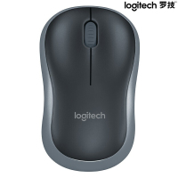 罗技(Logitech)M186 无线鼠标 对称鼠标 商务办公家用鼠标 黑色灰边 带无线2.4G接收器