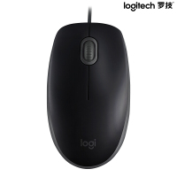 罗技(Logitech)M110 有线鼠标 黑色 商务办公鼠标 轻音鼠标 对称鼠标 USB口
