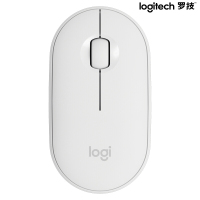 罗技(Logitech)Pebble 鹅卵石轻薄型鼠标 白色 无线蓝牙鼠标 办公轻音鼠标 便携鼠标 对称鼠标