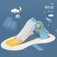 BG-BABYGO滑滑梯儿童室内家用小型玩具火箭滑梯-晴空蓝[带音乐]