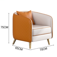 白寅 BY-DRW005 单人位沙发 橘黄色