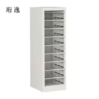 珩逸文件柜抽屉式票据多层分类箱档案柜合同资料架烘焙收纳样品柜单列9抽柜加厚款