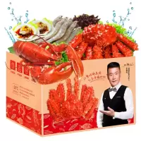 企业定制 蟹尊享海鲜礼盒送礼速食扇贝方便即食海参套餐组合大礼包2010g