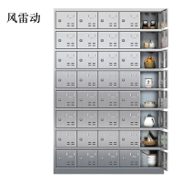 风雷动201不锈钢食堂带锁餐具柜40门碗柜钥匙锁1800*1200*300
