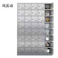 风雷动201不锈钢食堂带锁餐具柜40门碗柜钥匙锁1800*1200*300