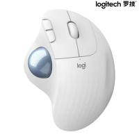 罗技(Logitech)ERGO M575人体工学办公轨迹球鼠标 无线蓝牙双重连接 白色