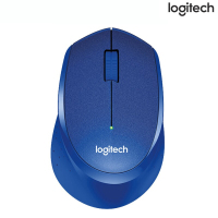 罗技(Logitech)M330 无线鼠标 轻音鼠标 办公鼠标 蓝色 带无线微型接收器