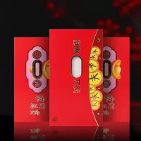网红利是封过年红包烫金封面多图案春节红包通用6个装 图案随机