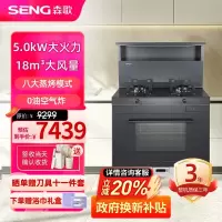 森歌(SENG)集成灶L1ZK蒸烤一体外观美 大容量厨房灶具家用蒸烤箱燃气灶 灰色液化气