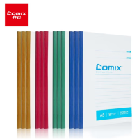 齐心(COMIX)A5/40页无线装订软抄本笔记本子记事本混色装C4503 12本/包 5包起售