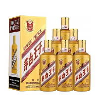 茅台王子酒 金王子53度酱香型白酒500ML(六瓶装)