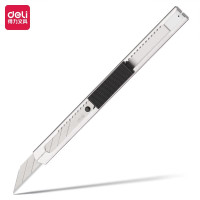 得力(deli)金属小号美工刀 裁纸刀 壁纸刀 小刀 优质高碳 办公用品 得力2058美工刀 5把装