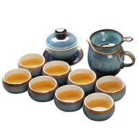 苏氏陶瓷 茶具套装功夫茶杯陶瓷三才盖碗