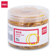 得力(deli) 橡皮筋 橡胶圈 乳胶圈 财务牛皮筋 办公用品 头饰收纳 3215(100g筒装)5筒装