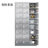 利特莱依304不锈钢食堂带锁餐具柜24门碗柜磁吸锁1800*900*350