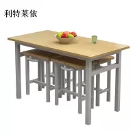 利特莱依餐桌4人学校食堂小吃店快餐桌椅饭堂防火板桌1200*600*750[含椅]