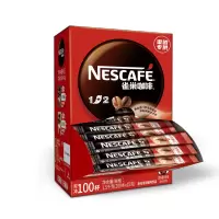 雀巢(Nestle)1+2原味速溶咖啡15g*100条盒装 微研磨三合一即溶咖啡