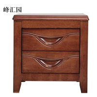 峰汇园床头柜简约现代卧室床边储物柜升级款胡桃色50*41*50cm