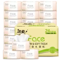 洁柔(C&S) PR078-24E抽纸三层120抽面巾纸24包(单位:箱)