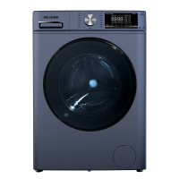 美菱 MG100-14586BHLX 10公斤超薄变频滚筒洗衣机 一级能效洗烘一体十分薄 黛蓝灰
