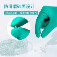 乳胶手套一次性绿色芦荟乳胶无粉手套实验室丁腈橡胶PE手套 芦荟乳胶 25双/盒 M