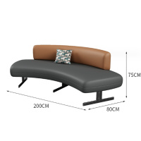 白寅 BY-SHSSF-001 200厘米长沙发 深灰色(单位:张)