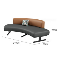 白寅 BY-SHSSF-002 240厘米长沙发 深灰色(单位:张)