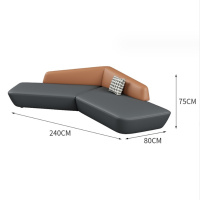 白寅 BY-SHSSF-005 240厘米长沙发 深灰色(单位:张)