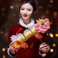 2024龙年灯笼儿童舞龙diy手工制作材料非遗手提发光新年装饰春节