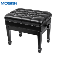 MOSEN莫森MS-24B钢琴琴凳 实木皮质带书箱加厚椅子 单人升降凳子 烤漆黑