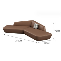 白寅 BY-KFSSF-005 240厘米长沙发 咖啡色(单位:张)