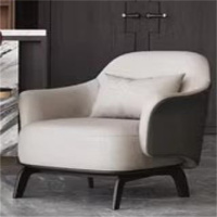 白寅 BY-SFDRW-001 米灰+灰色单人沙发椅(单位:张)