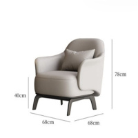 白寅 BY-SFDRW-006 米灰单人沙发椅(单位:张)