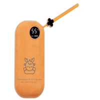 素觅萌鹿数显恒温暖手宝usb充电宝迷你可爱随身便携捂手暖宝宝 橙色 4000毫安