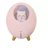 素觅星球猫萌宠加湿器桌面卧室小夜灯七彩加湿器小型保湿