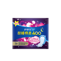 护舒宝 0254 甜睡棉柔400 贴身卫生巾 3片/包 48包装