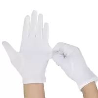 强盛伟业(QSWY) 白色手套礼仪手套 礼仪三筋白手套